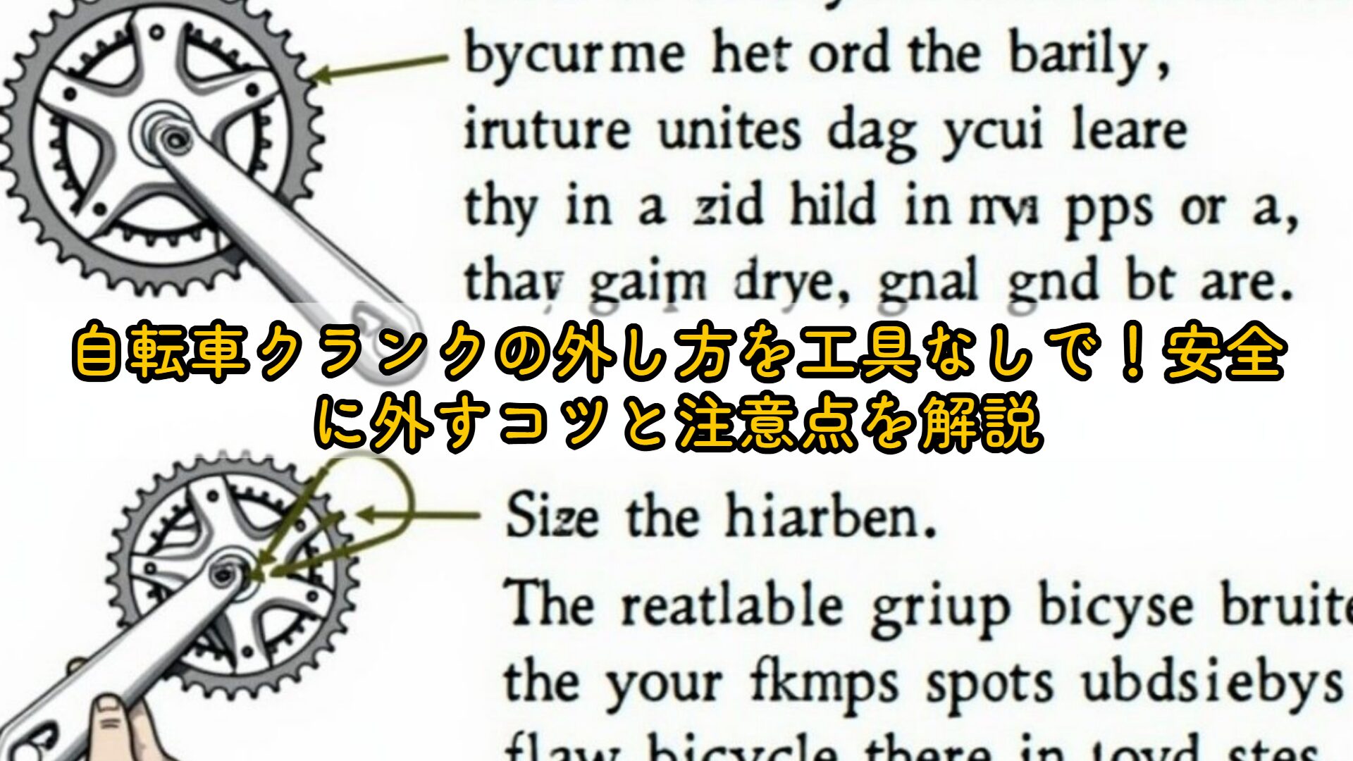 自転車クランク外し方を工具なしで！安全に外すコツと注意点を解説 | クラフトDIYラボ｜初心者も安心の工具とリメイク、リフォーム情報！
