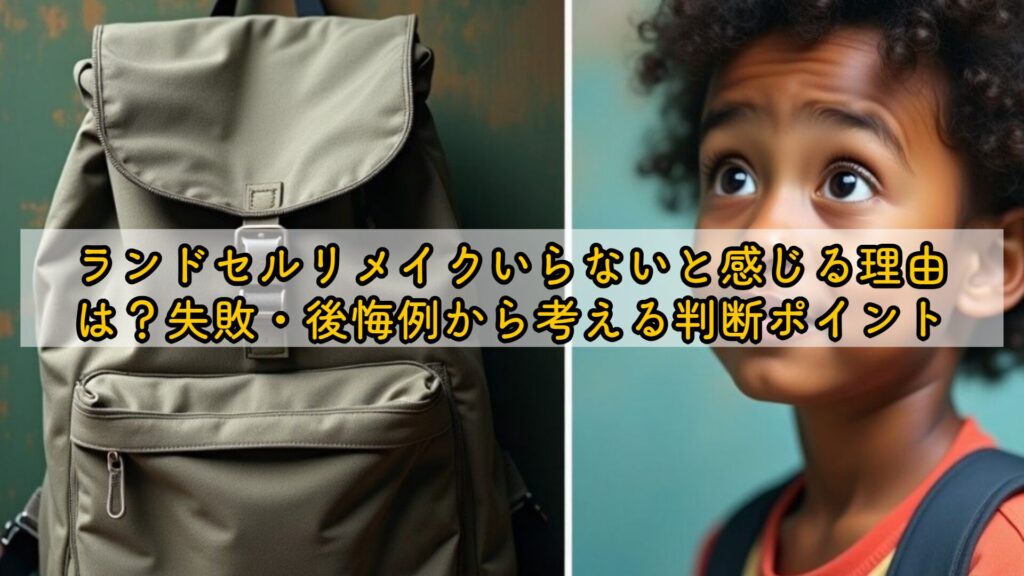 ランドセルリメイクいらないと感じる理由は？失敗・後悔例から考える判断ポイント