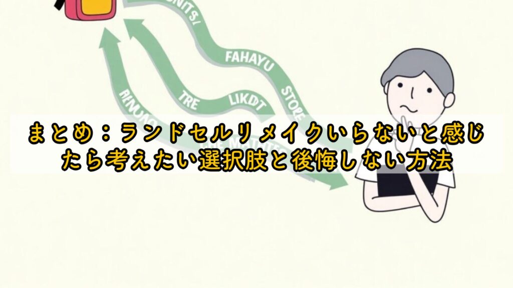 まとめ：ランドセルリメイクいらないと感じたら考えたい選択肢と後悔しない方法