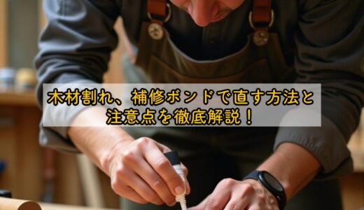 木材割れ、補修ボンドで直す方法と注意点を徹底解説！