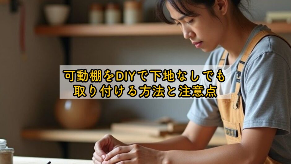 可動棚をDIYで下地なしでも取り付ける方法と注意点