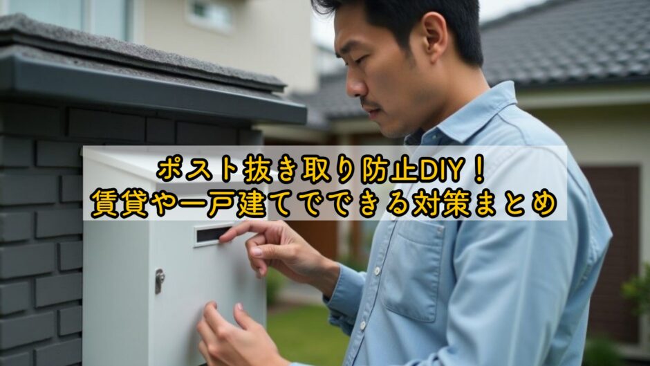 ポスト抜き取り防止DIY！賃貸や一戸建てでできる対策まとめ
