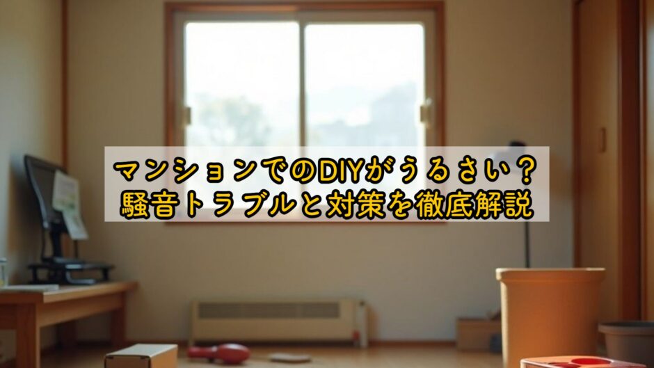 マンションでのDIYがうるさい？騒音トラブルと対策を徹底解説