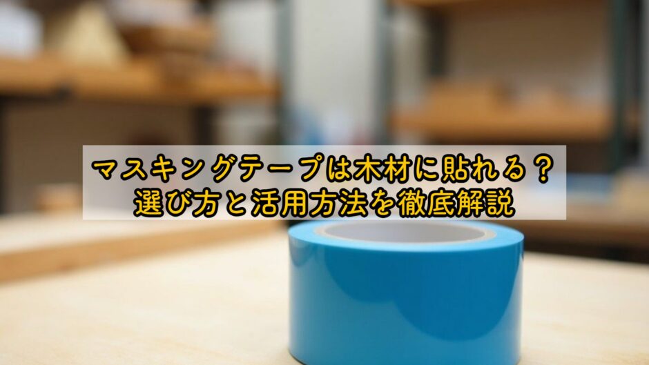 マスキングテープは木材に貼れる？選び方と活用方法を徹底解説