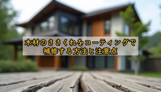 木材のささくれをコーティングで補修する方法と注意点