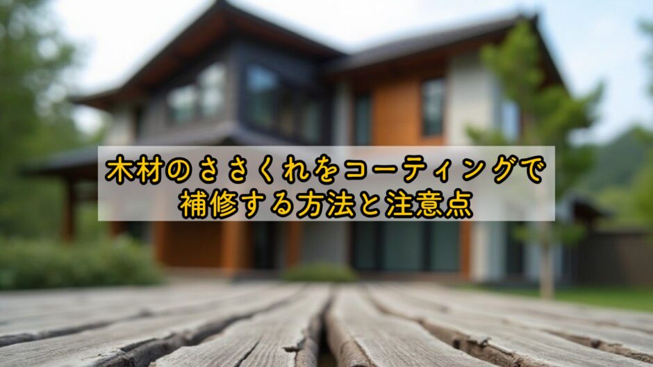 木材のささくれをコーティングで補修する方法と注意点