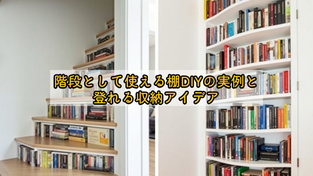 階段として使える棚DIYの実例と登れる収納アイデア