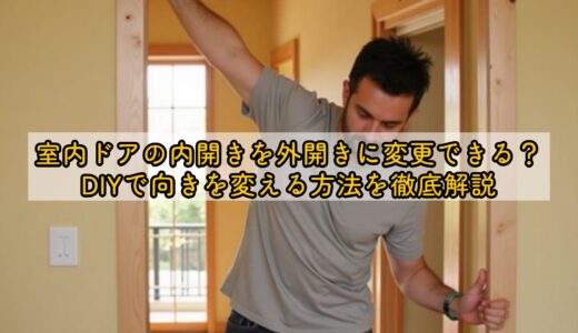室内ドアの内開きを外開きに変更できる？DIYで向きを変える方法を徹底解説