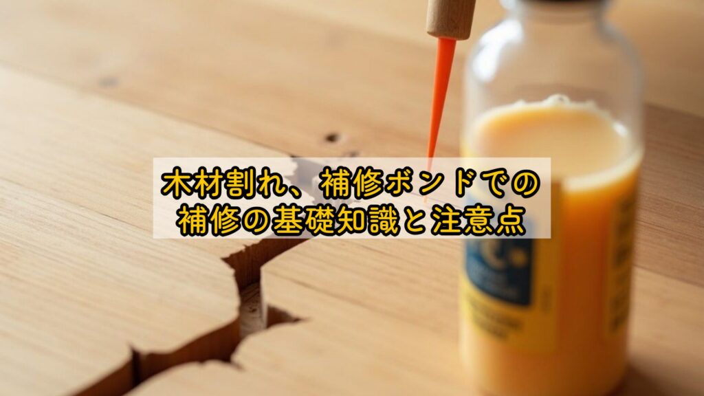木材割れ、補修ボンドでの補修の基礎知識と注意点