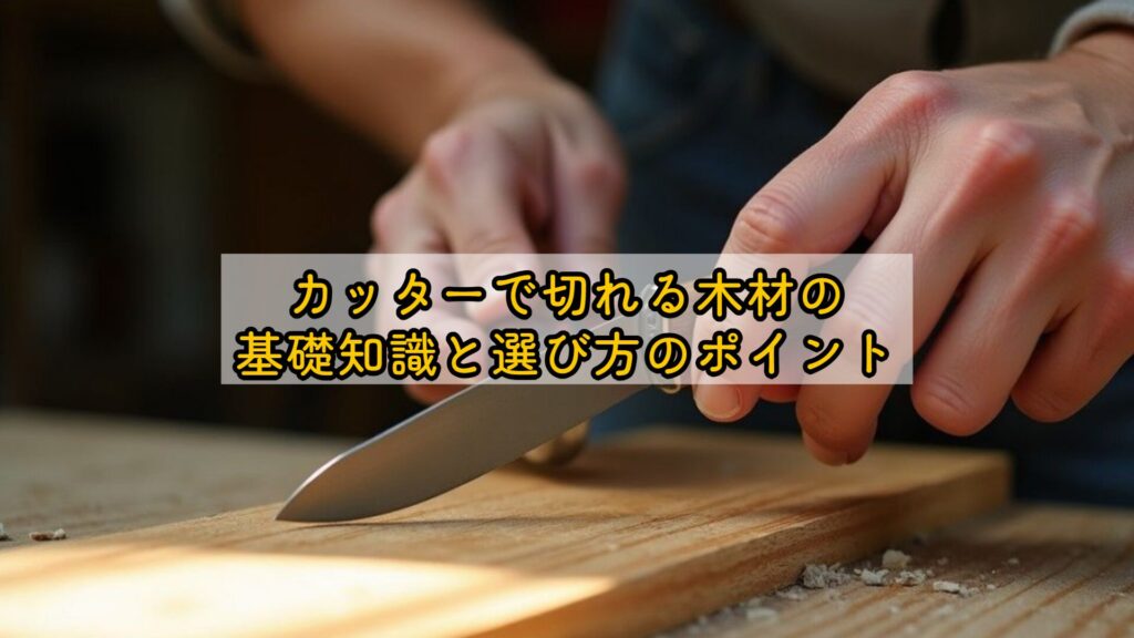 カッターで切れる木材の基礎知識と選び方のポイント