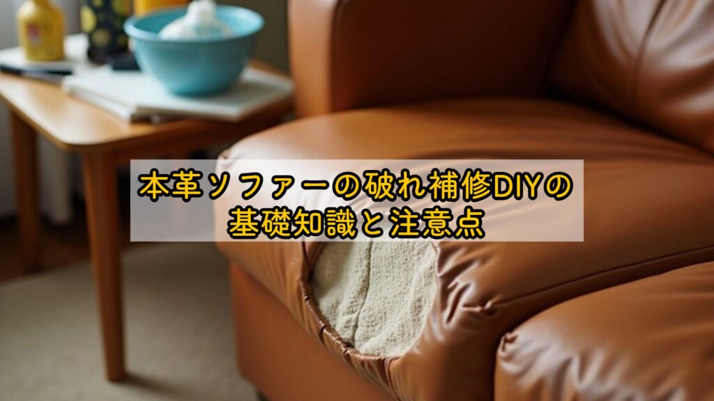 本革ソファーの破れ補修DIYの基礎知識と注意点