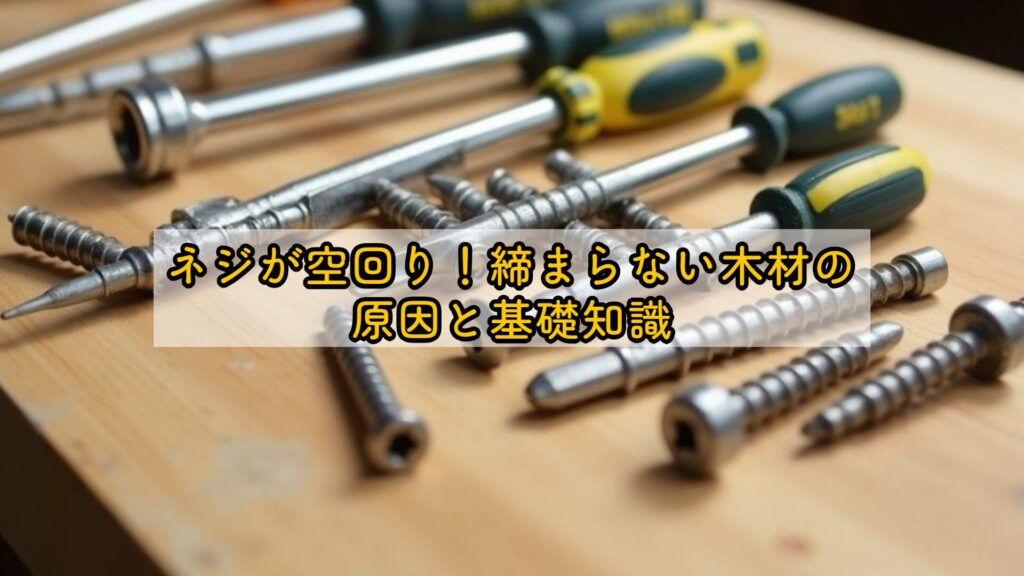 ネジが空回り！締まらない木材の原因と基礎知識