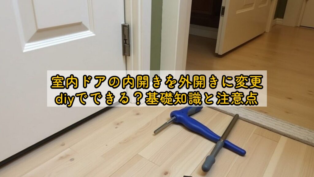 室内ドアの内開きを外開きに変更、diyでできる?基礎知識と注意点
