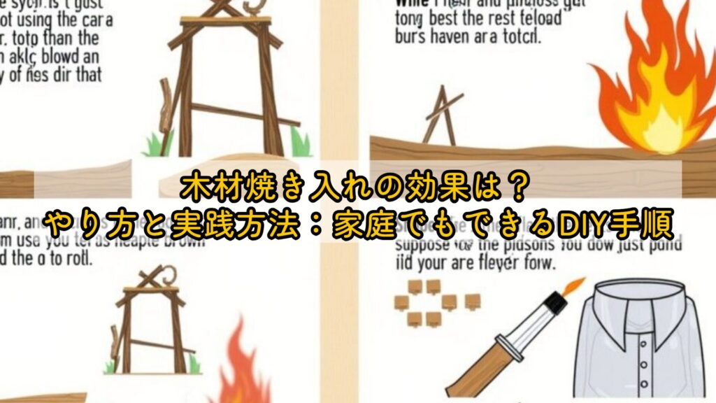 木材焼き入れの効果は?やり方と実践方法:家庭でもできるDIY手順