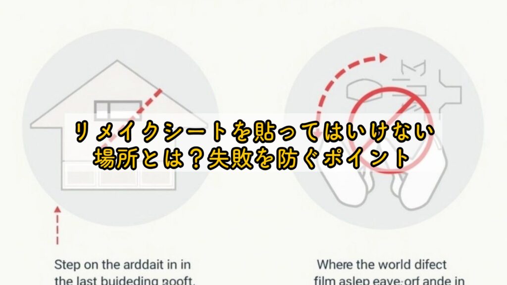 リメイクシートを貼ってはいけない場所とは?失敗を防ぐポイント