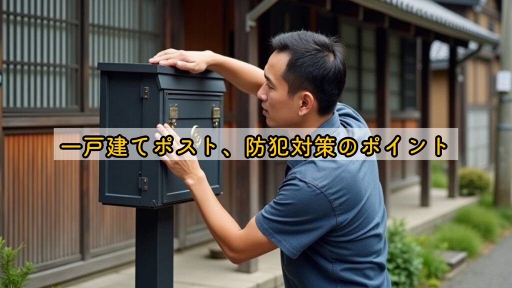 一戸建てポスト、防犯対策のポイント