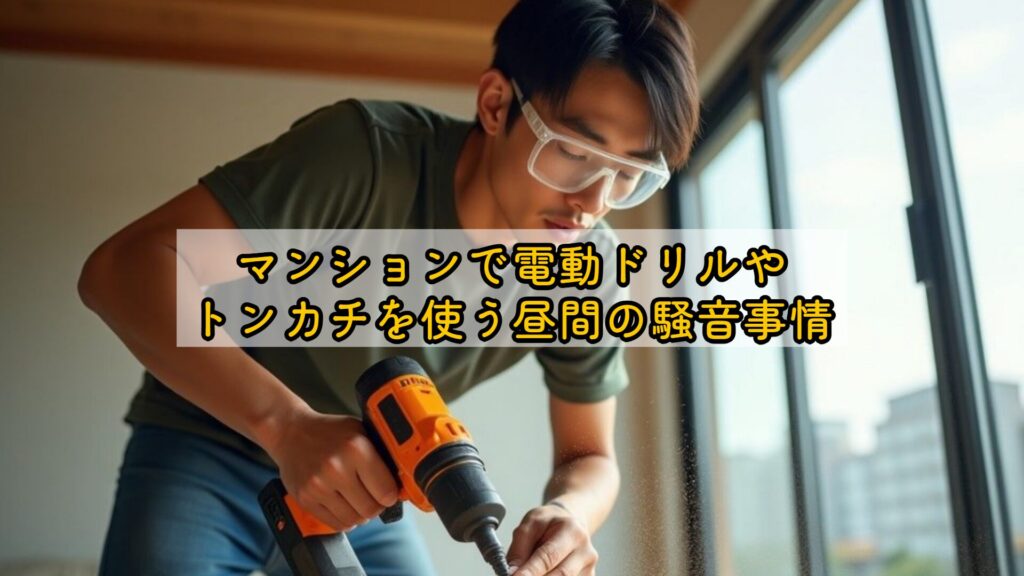 マンションで電動ドリルやトンカチを使う昼間の騒音事情