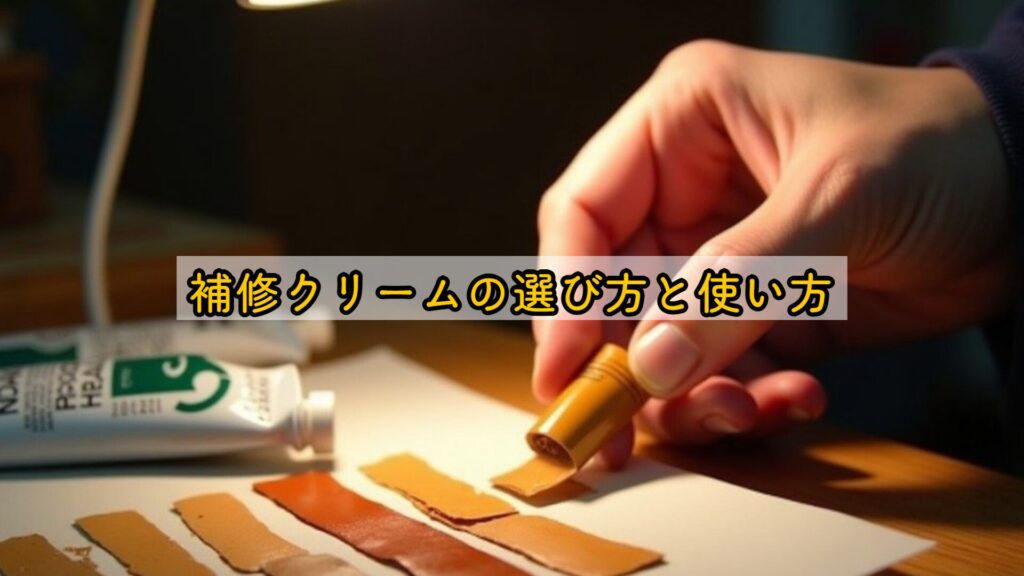 補修クリームの選び方と使い方