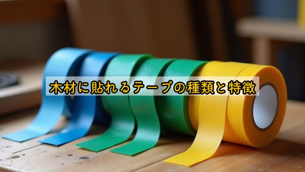 木材に貼れるテープの種類と特徴