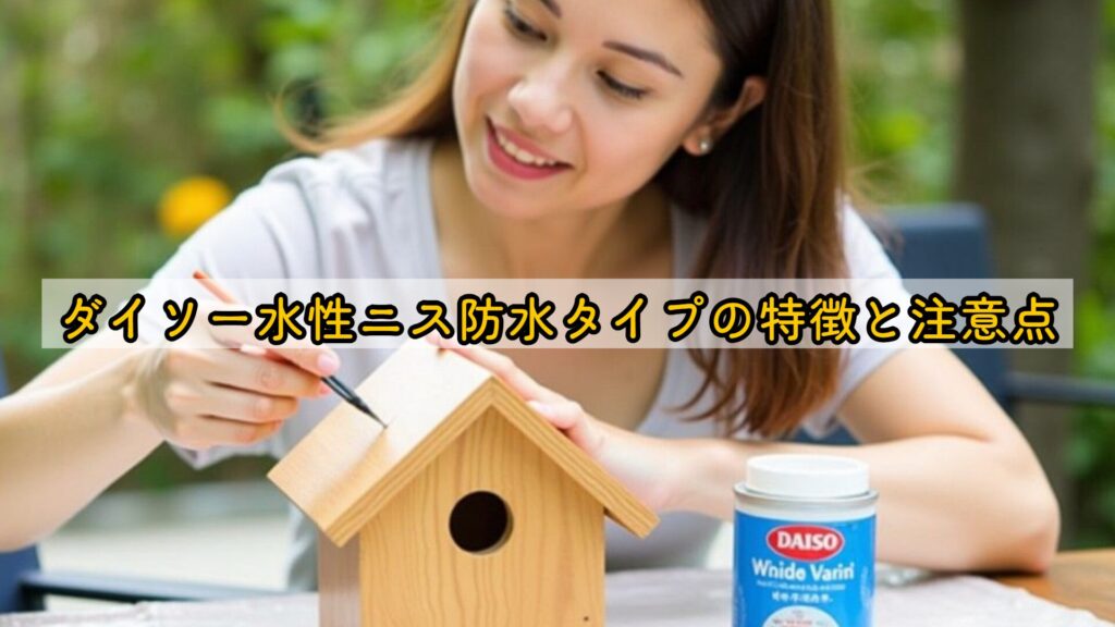 ダイソー水性ニス防水タイプの特徴と注意点