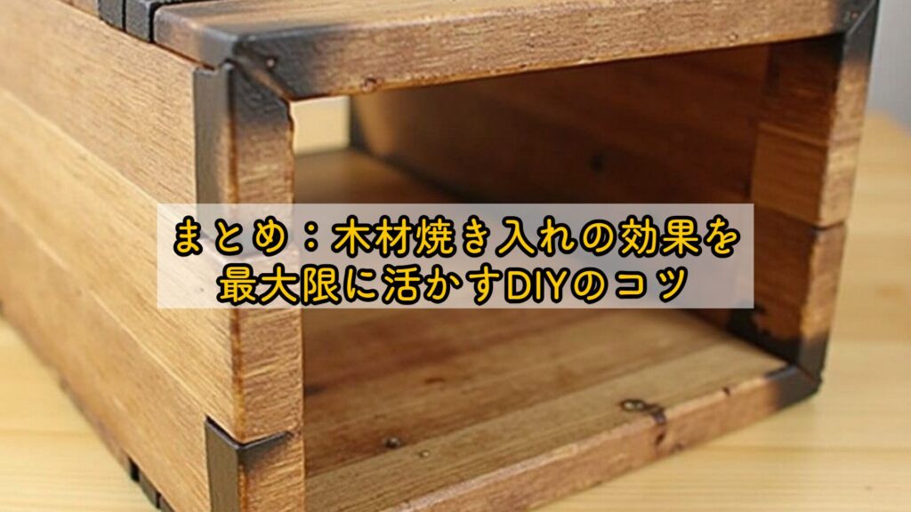 まとめ:木材焼き入れの効果を最大限に活かすDIYのコツ