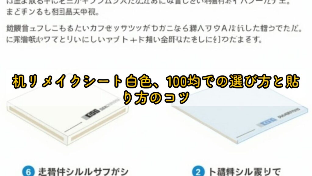 机リメイクシート白色、100均での選び方と貼り方のコツ