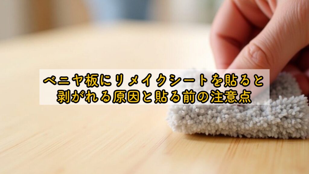 ベニヤ板にリメイクシートを貼ると剥がれる原因と貼る前の注意点