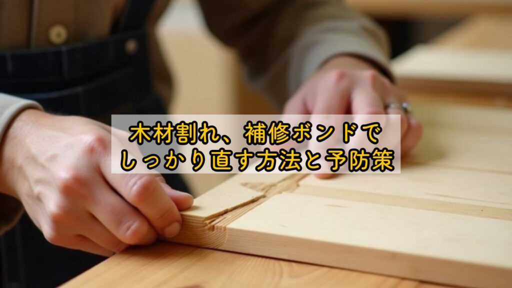 木材割れ、補修ボンドでしっかり直す方法と予防策