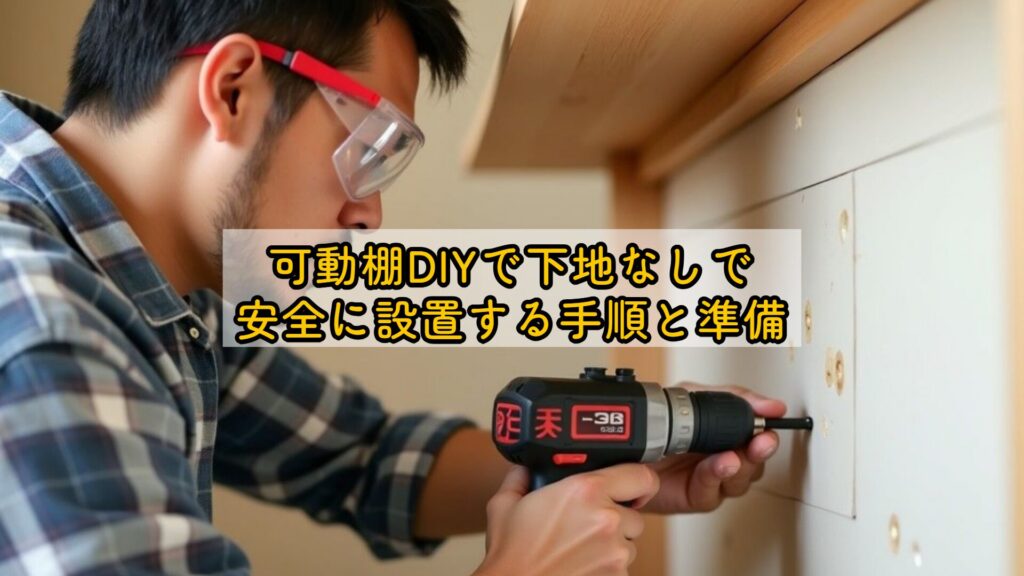 可動棚DIYで下地なしで安全に設置する手順と準備
