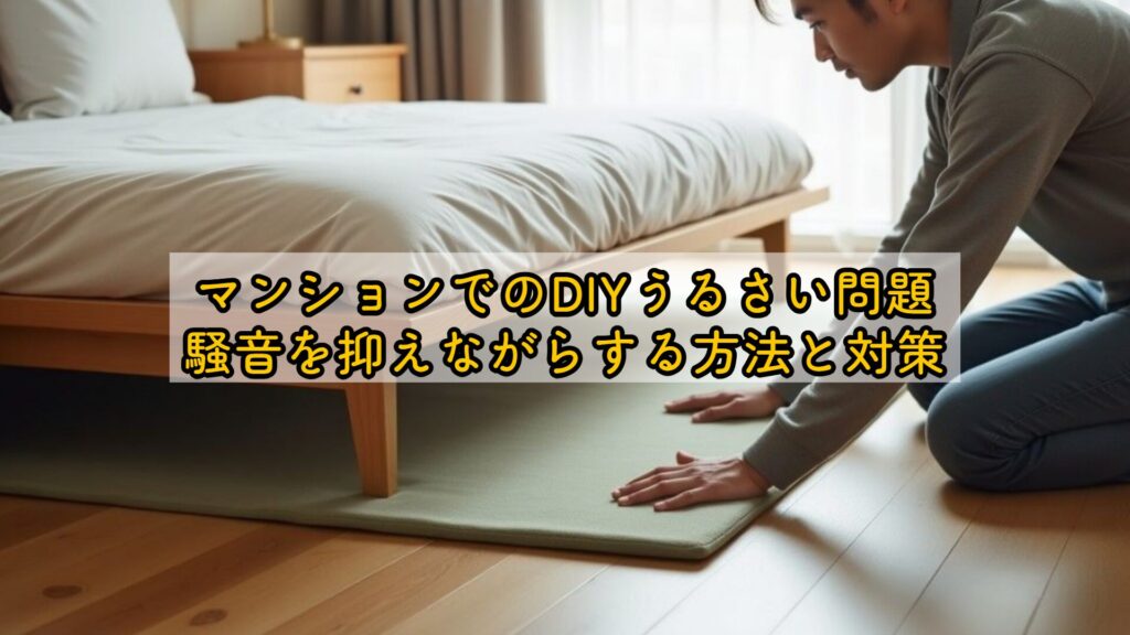 マンションでのDIYうるさい問題、騒音を抑えながらする方法と対策