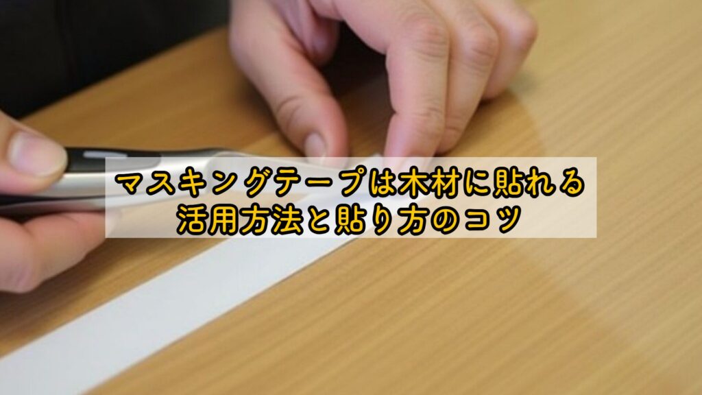 マスキングテープは木材に貼れる、活用方法と貼り方のコツ