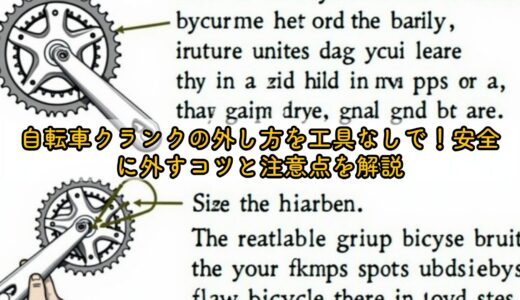 自転車クランク外し方を工具なしで！安全に外すコツと注意点を解説