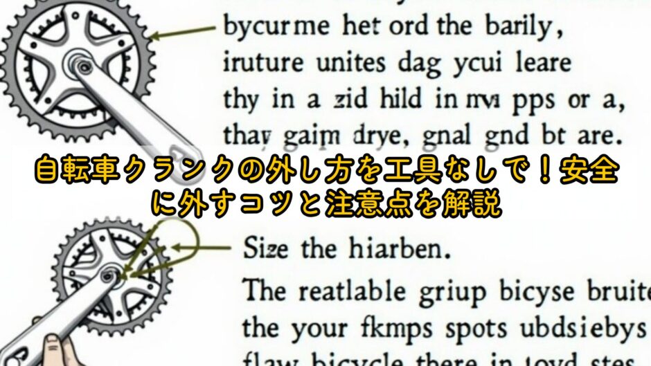 自転車クランク外し方を工具なしで！安全に外すコツと注意点を解説