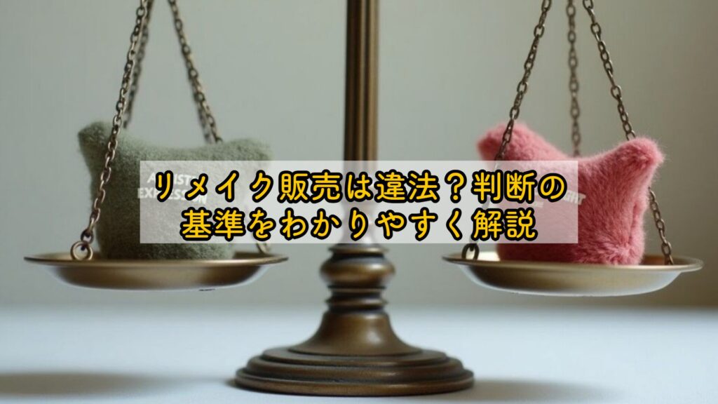 リメイク販売は違法?判断の基準をわかりやすく解説