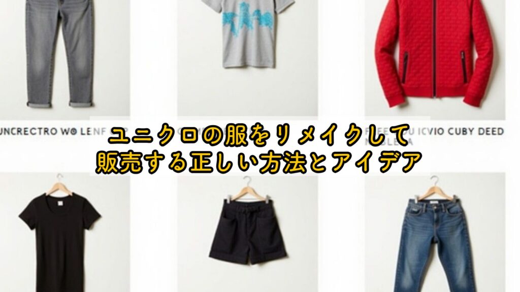 ユニクロの服をリメイクして販売する正しい方法とアイデア