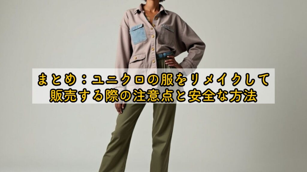 まとめ:ユニクロの服をリメイクして販売する際の注意点と安全な方法