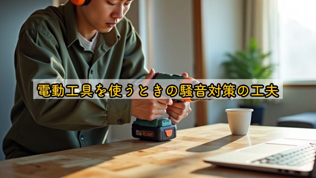 電動工具を使うときの騒音対策の工夫