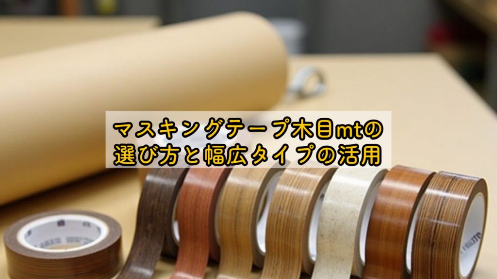 マスキングテープ木目mtの選び方と幅広タイプの活用