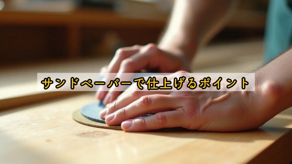 サンドペーパーで仕上げるポイント
