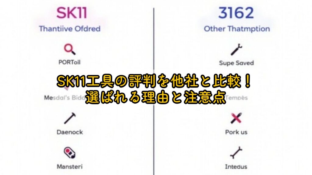 SK11工具の評判を他社と比較!選ばれる理由と注意点