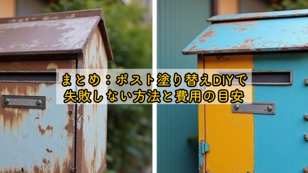 まとめ:ポスト塗り替えDIYで失敗しない方法と費用の目安