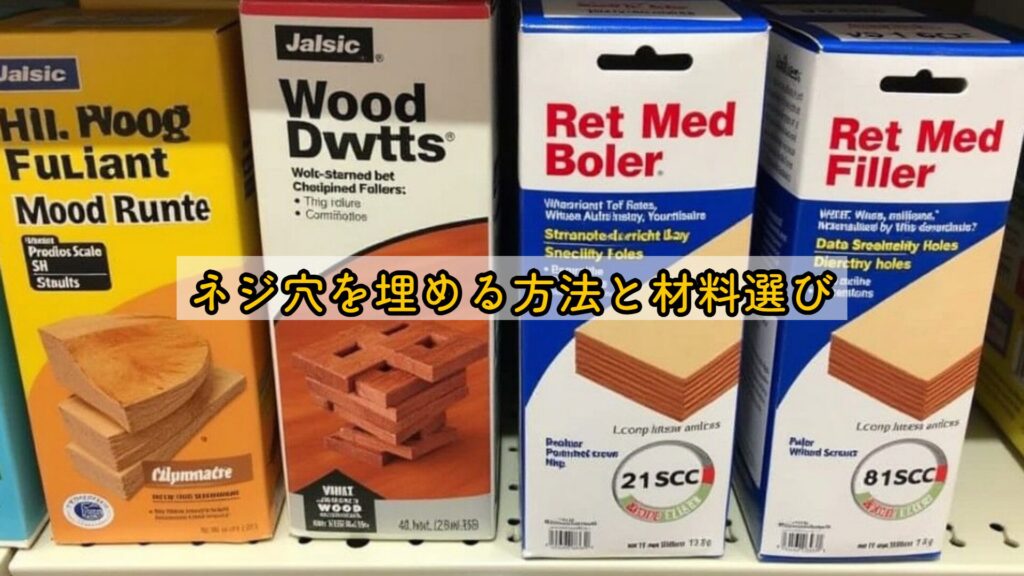 ネジ穴を埋める方法と材料選び