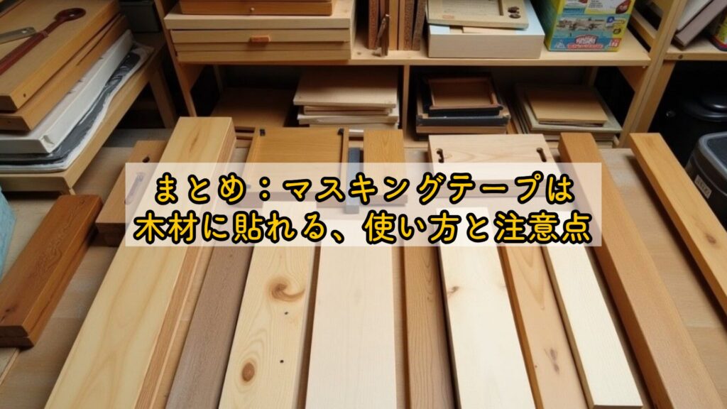 まとめ:マスキングテープは木材に貼れる、使い方と注意点