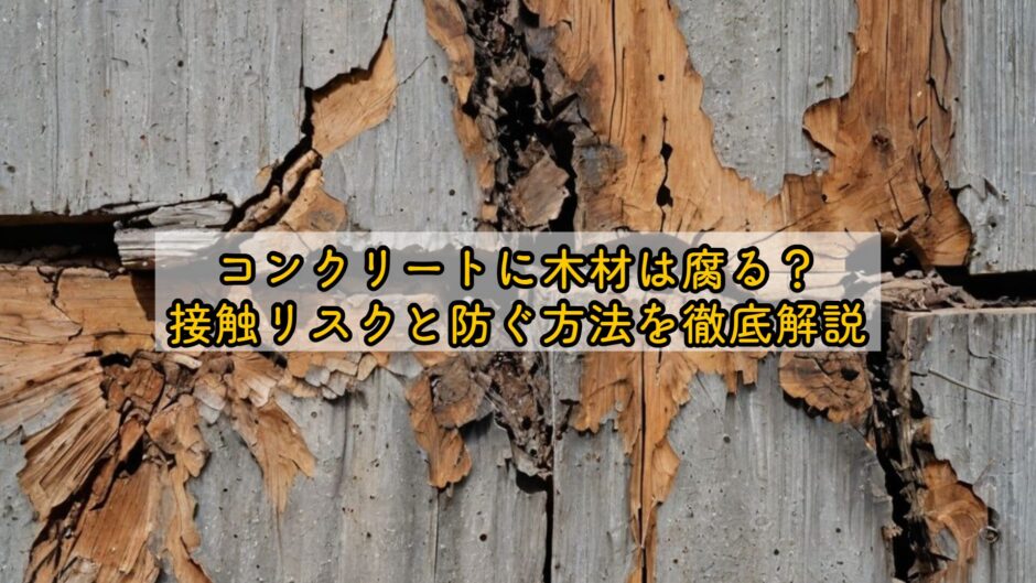 コンクリートに木材は腐る？接触リスクと防ぐ方法を徹底解説