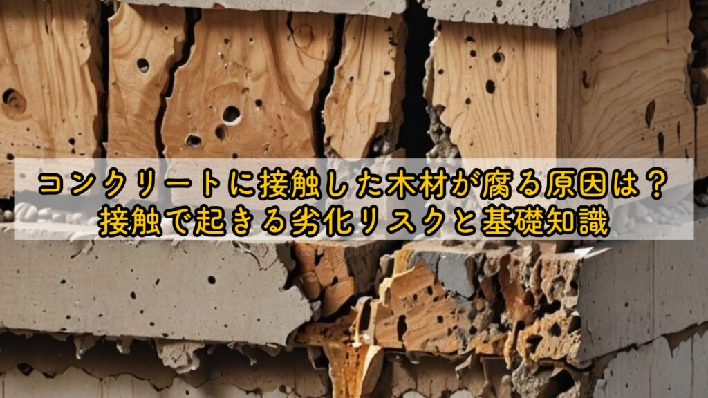 コンクリートに接触した木材が腐る原因は？接触で起きる劣化リスクと基礎知識