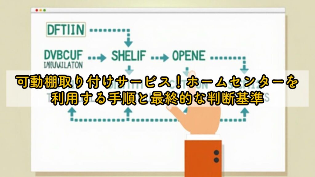 可動棚取り付けサービス！ホームセンターを利用する手順と最終的な判断基準