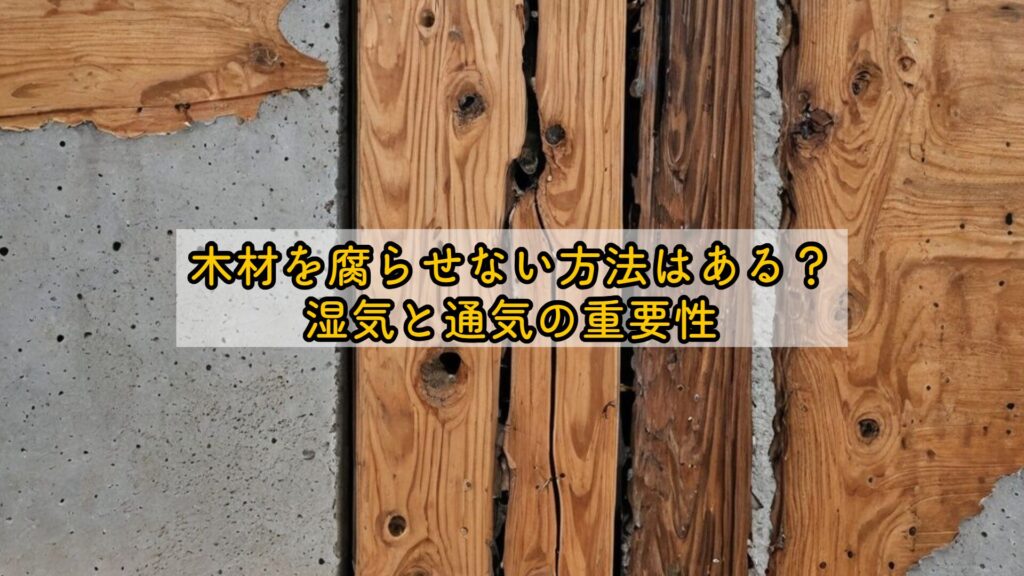木材を腐らせない方法はある？湿気と通気の重要性
