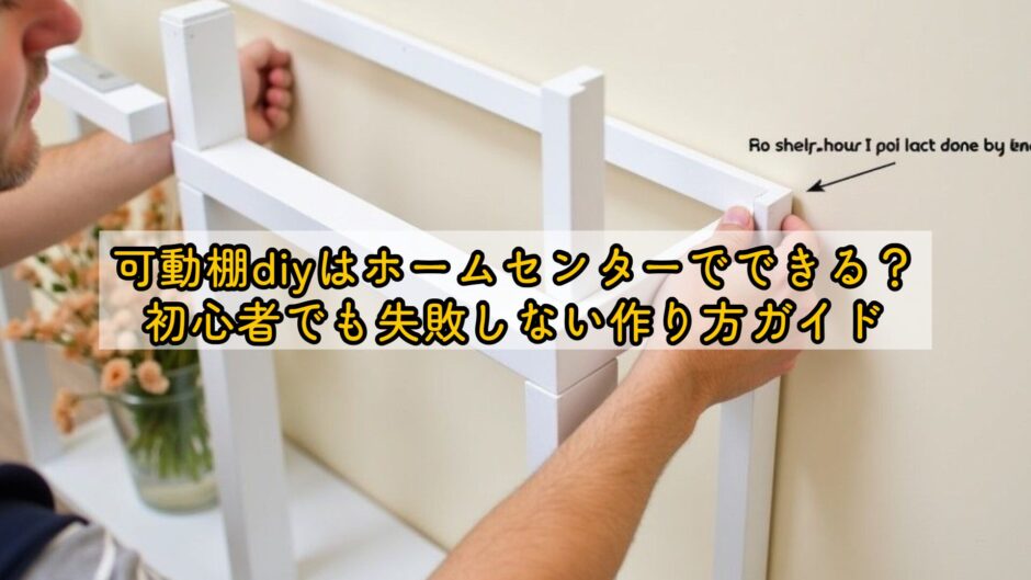 可動棚diyはホームセンターでできる？初心者でも失敗しない作り方ガイド