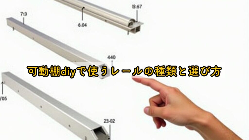 可動棚diyで使うレールの種類と選び方