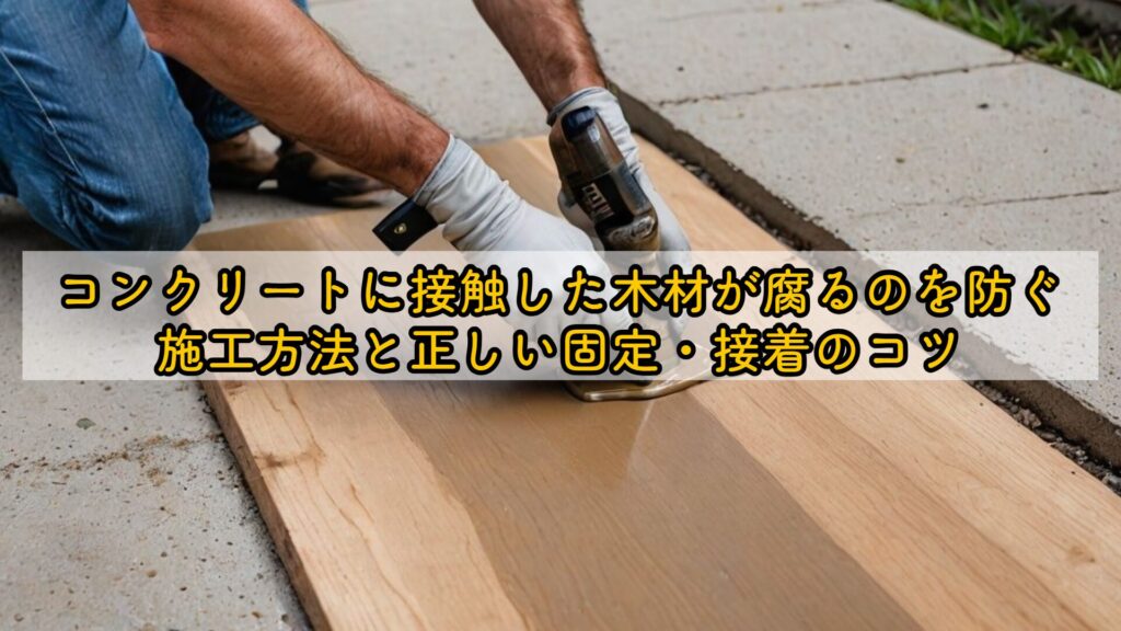 コンクリートに接触した木材が腐るのを防ぐ施工方法と正しい固定・接着のコツ